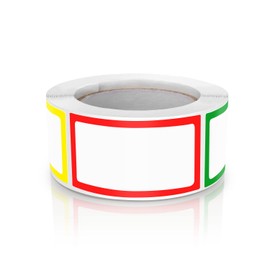 250 PCS Name Tags Labels 2 x 1 Inch Colored Rectangular Self-Adhesive Sticky Stickers Waterproof Revmoable for Clothes Gifts School Office Business