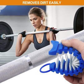 Barbell Brush Barbell Cleaning Kit, Nylon Barbell Brush for Cleaning Weighted Bars, Cleaning Supplies Stiff Brush for Strength Training Bars, Barbell, Dumbbells, Weight Trays, Exercise Machines