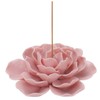 Bitray Pink Incense Holder 3.35" Dia Burner Holder Ceramic Flower