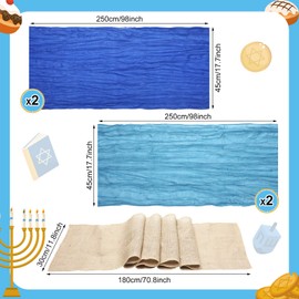 Windkream Happy Passover Table Runner Parting The Red Sea DIY Table Runner Jewish Pesach Festival Party Decoration Home Dining Room Kitchen Decor for Passover Indoor Outdoor Home Party Decor