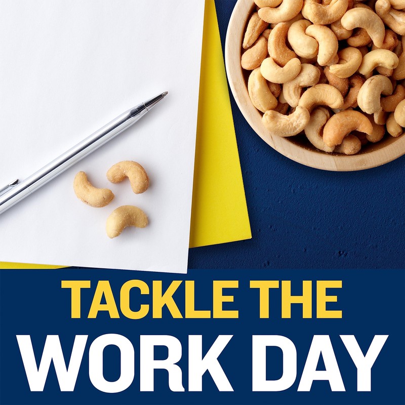 PLANTERS Salted Cashews, Roasted Cashews, Snacks for Adults, 2 oz