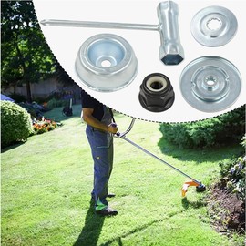 Blade Adapter Kit for Stihl FS55 FS55R FS56 FS56RC FS70R FS80 FS85 FS90 FS90R FS94 FS94R FS100RX FS110 FS120 FS130 FS130R FS240 FS250 (Thrust Plate, Collar Nut, Thrust Washer, Rider Plate, T-Wrench)