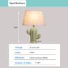 Aeyee Cactus Desk Lamp, Modern Night Light with Fabric Lampshade,