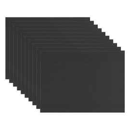 M METERXITY 10-Pack Corrugated Plastic Sheets, 8 Inch x 12 Inch Waterproof Blank Corrugated Poster Board Yard Signs for Garage Sale/Office/Classroom/Party/Lawn Sign Road [3mm Thick, Black]