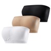 FVXYnnv Pack of 3 Bandeau Bra Padded Women's Bandeau Top