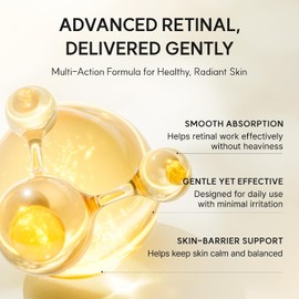 Arencia Retinal Booster Shot Serum, Firming Advanced Night Serum with Caffeine and Ectoin for Mature Skin, Pore Minimizing, WFine Lines & Wrinkles, Korean Skincare 30ml/1.01 fl.oz