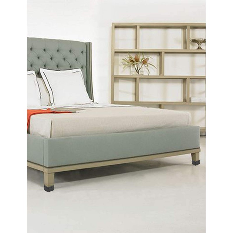 Teabelle Black Stackable Bed and Furniture Risers 3 Inch Heavy