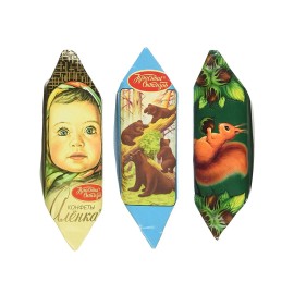 Red October Russian Chocolate Candy Sweets Mix Mishka Kosolapiy, Belochka & Alenka 1lb/450g