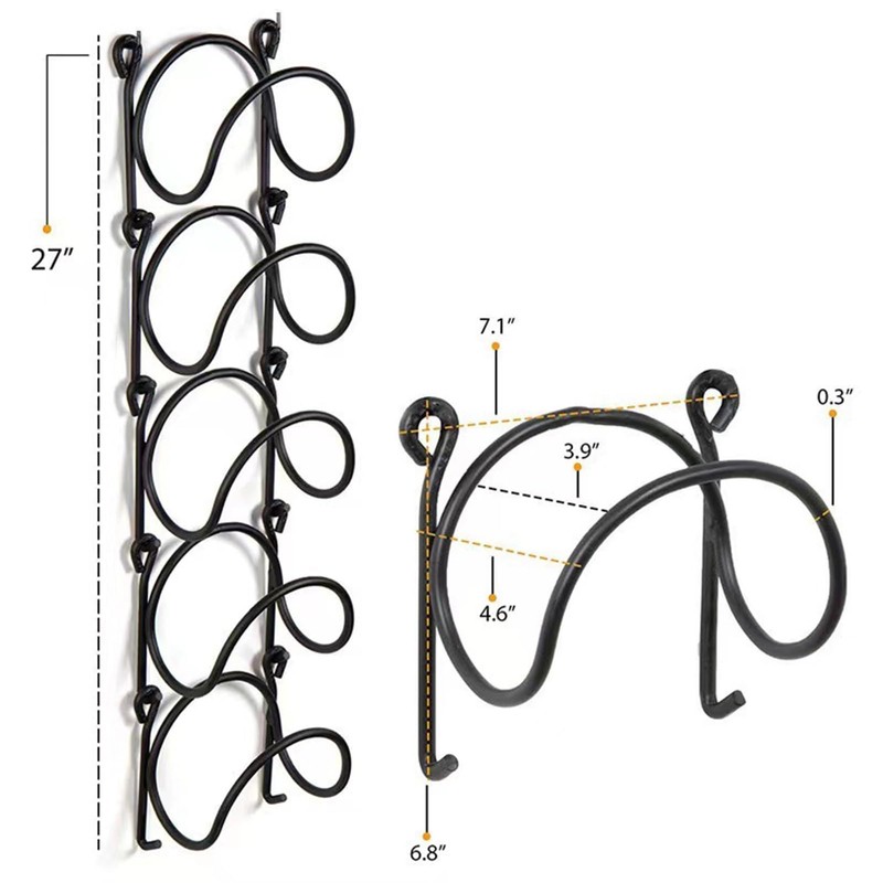 NOENNULL Wall Mounted Wine Racks Metal Wine Storage Shelf Wine