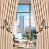 SUQ I OME Vintage Leaf Shaped Curtain Holdbacks, Bronze, 1