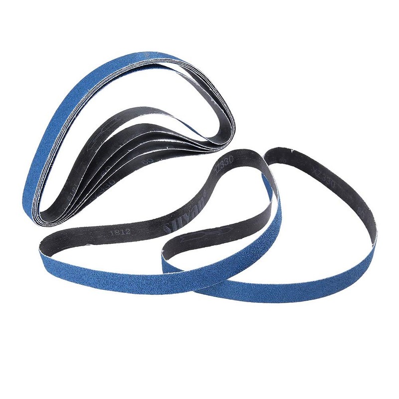 ExcInter 10PCS P80 10mm x 330mm Zirconium Abrasive Sanding Belts