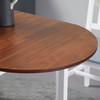 HOMCOM 55" Solid Wood Kitchen Table, Drop Leaf Tables for