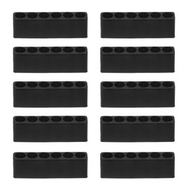 QUARKZMAN Screwdriver Bit Holder Organiser 48 x 9.5 x 16 mm 6 Holes Hex Drill Plastic Storage Box for Any 1/4 Inch Metal Bits Pack of 10