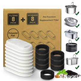 Cat Water Fountain Replacement Filters - 16 Pack