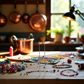 2 Pcs Metal Beading Needles Bead Crochet Hooks Beaded Needles Steel Wood Bead Needle Threader Jewelry Making Tools Beading Needles