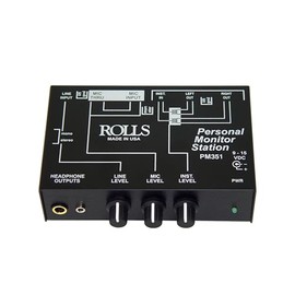 Rolls PM351 Personal Monitor Station,Black