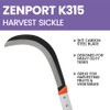Zenport K315 of Sickle, Brush Clearing Sickle, 9-Inch by 14.5-Inch,