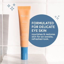 Nuria - Defend Triple Action Eye Cream for Dark Circles, Puffiness and Fine Lines, Nourishing Under Eye Cream with Ginseng and Mulberry Root, 15mL/0.5 fl oz