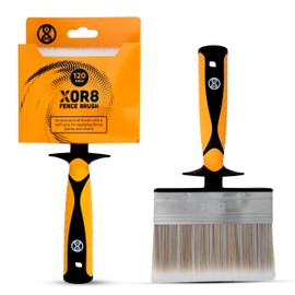 Xor8 Fence Block Brush 120MM, Large Paint Brush with Corrosion-Resistant Ferrule & Soft Grip Handle, High-Capacity Synthetic Bristles, Ideal for Fences, Decks, Walls & Outdoor Painting Projects