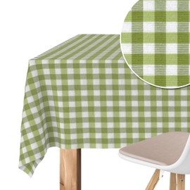 Martina Home TEFLONATED TABLECLOTH MADE Vichy Pistachio 250X140 CM