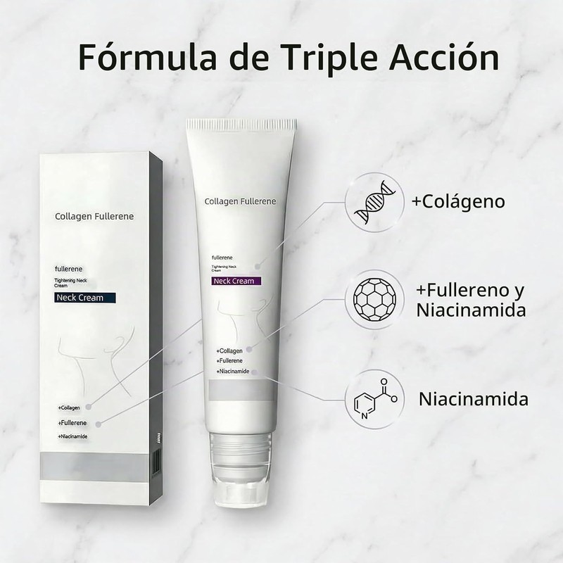 Magic Collagen Fullerene Neck Cream,Neck Skincare with Collagen Peptides, Reduces