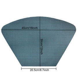 WAZAIGUR Wedge Placemats for Round Table Set of 4 Woven Vinyl Washable Placemat for Dining Table Heat Resistant Durablity Table Mats,Blue