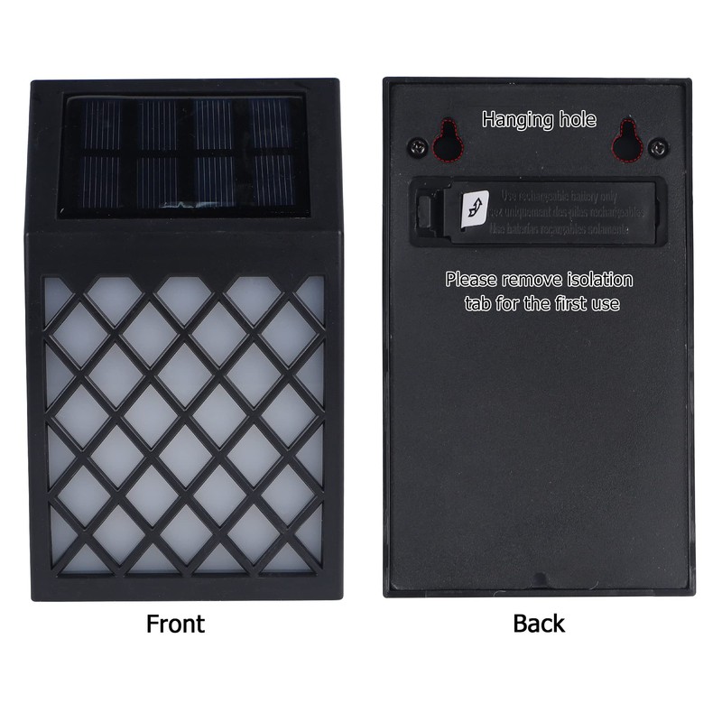 Dynaming Solar Flame Wall Lights Outdoor, 8 Pack Solar Powered