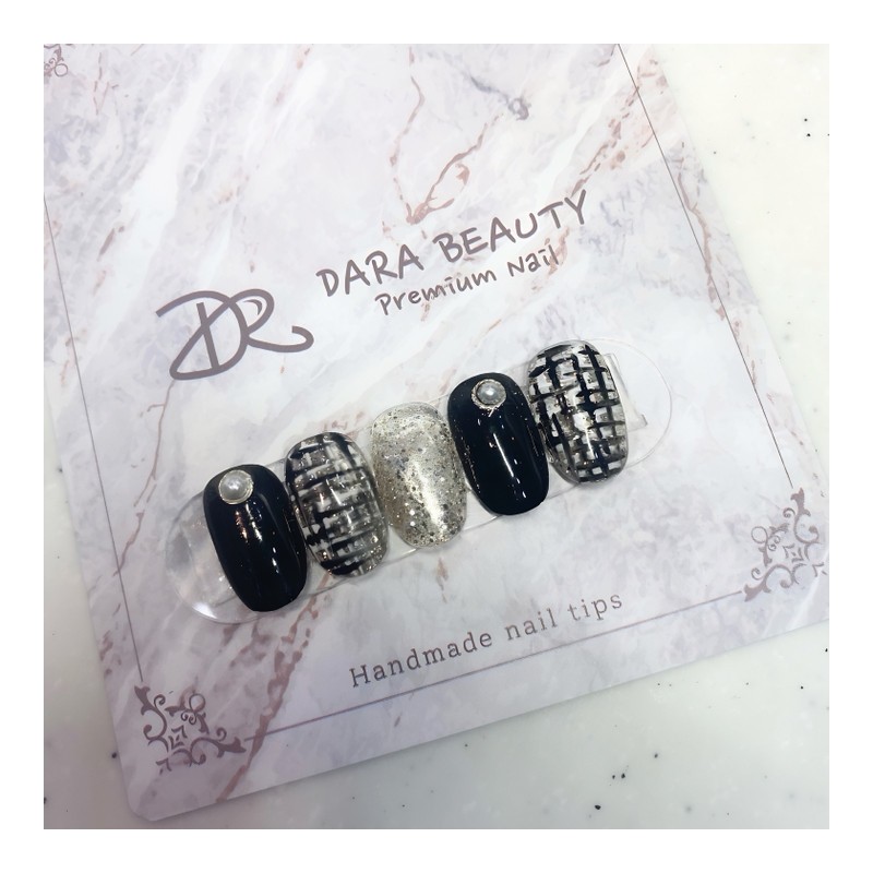 Next day delivery⭐Tweed check nail⭐ / 다음날 발송⭐트위드체크 네일⭐