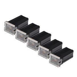 Hihaha 80A Micro Cartridge Fuses/Engine Inner FMM M-Case Type Fuses for Car Truck/Durable Plastic Metal / 5 Pcs Black