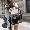 Clear Backpack Transparent School Backpack Heavy Duty PVC Bookbag Baseball