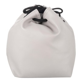 PATIKIL Soft Drawstring Lens Case, Lens Pouch Bag with Cotton Pad 5.91" x 3.94" Thick Fleece Cloth Camera Lens Bag for SLR Lens Water Cups Grey