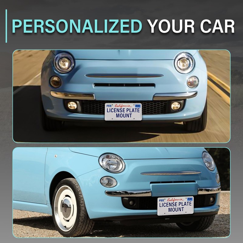 No Drill Front Grille Mount Tow Hook License Plate Mount