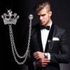 Brooches Pin for Men Shirts Collar Chain Brooch Pin Lapel