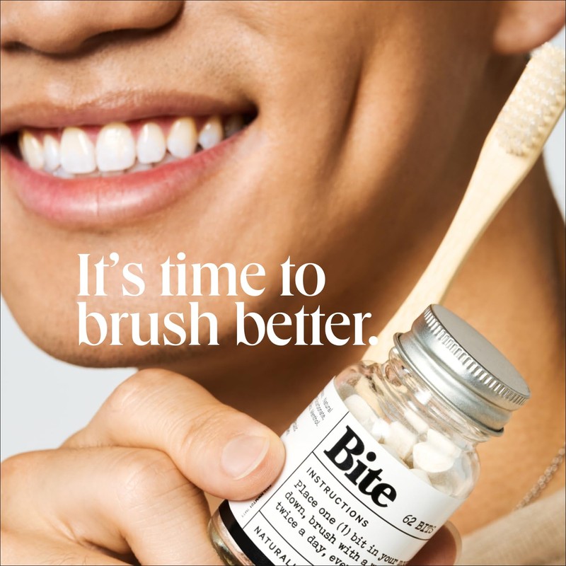 Bite Toothpaste Bits: Whitening Tablets – Fluoride Free, Nano Hydroxyapatite