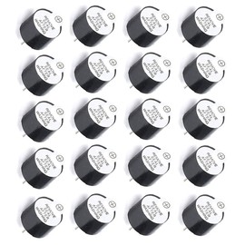 Hailege 20pcs 12V Integrated Active Buzzer Alarm Speaker Electromagnetic Buzzer 12 x 9.5 mm