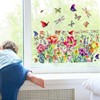 Chstarina Window Sticker Garden Wall Sticker Flowers Window Pictures Stickers