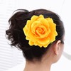 BinaryABC Artificial Rose Flower Hairpin Hair Clips,Flower Brooch for Women