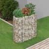 vidaXL Gabion Raised Bed, Rustproof and Weather-Resistant Galvanized Iron, Oval