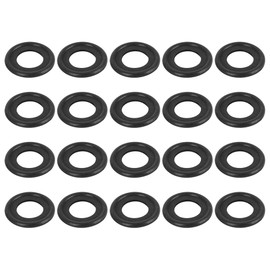 X AUTOHAUX 20pcs M12 Rubber Oil Drain Plug Gaskets Washer Replacement Universal Black for Car Auto