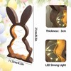 JINGTOPS LED Osterhase Holz, Modern Osterdeko aus Holz, Dekorativer Holz