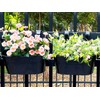 Joyfernal 12" Balcony Railing Planters, Outdoor Hanging Planter for Fence,