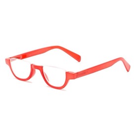 The Shay Colorful Semi-Rimless Half Reader Reading Glasses, 2.25 Red