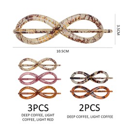 5 Pieces Hair Pins Hair Tools Vintage Hairpins Resin Bow Hairpins Women Hair Accessories Hair Accessories