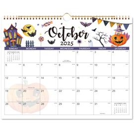 2025 Calendar - 2025 Wall Calendar, January - December Wall Calendar 2025, 14.8'' x 11.6'', with Julian Dates, Hanging Hole, Thick Paper