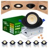 zouzai 3 Inch 5CCT Gimbal Black Led Recessed Lighting with