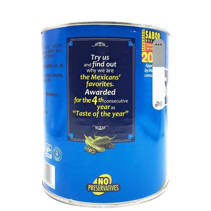 San Marcos Whole Jalapenos 6 Lb 97 oz Carefully handpicked