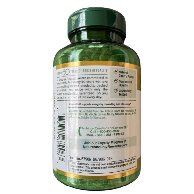 Nature’s Bounty Nature's Bounty Vitamin Quick Dissolve B-12 2500 mcg