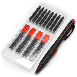 Arteza HB Mechanical Pencil Pack of 16, 0.7 Millimeter Medium Point Lead, 48 Refills and Replaceable Eraser with 8 Extra Erasers, Latex-Free Grip, Office Supplies