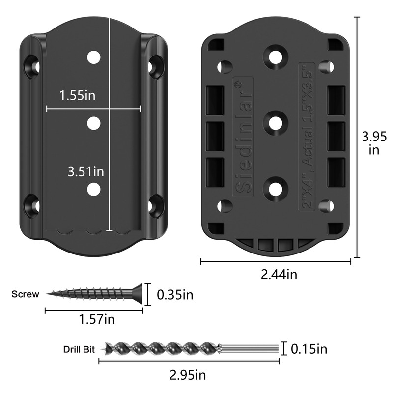 SIEDiNLAR 20 PCS Deck Railing Bracket Connectors for 2x4 Wood