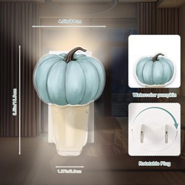 2 Pack Pumpkin Wall Fragrance Plug in with Night Light Compatible with Bath and Body Works Vintage Retro Autumn Thanksgiving Plug-in Diffuser for Fall Harvest Farmhouse Home Office